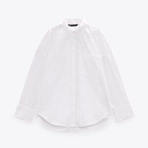 ZARA POPLIN SHIRT WHITE SIZE XS | 3068/399/250